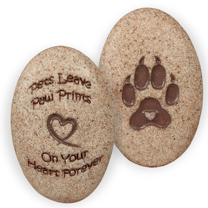 pets leave paw prints on your heart stone