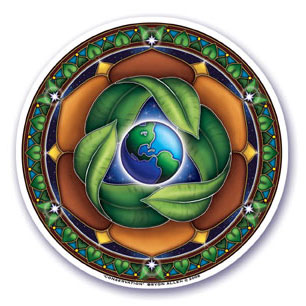 mandala world sticker