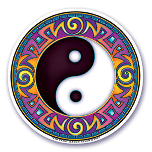 mandala yin-yang sticker